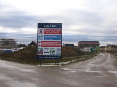 Site signage on the Abode development, Clay Farm. Photo: Elizabeth Rolph, 7 December 2012.