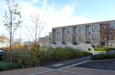 The play area alongside Addenbrooke�s Road, Seven Acres development, 9 November 2014.