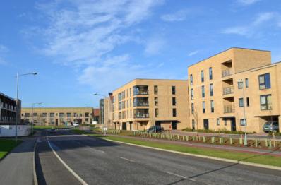 Newly completed homes on Ellis Road, Addenbrooke�s Road, Paragon development, 8 November 2014.