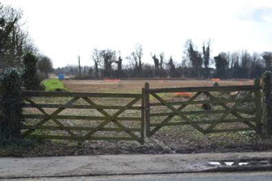 Looking through the old gate on the south side of Long Road after tree clearance. Photo: Andrew Roberts, 27 February 2011.