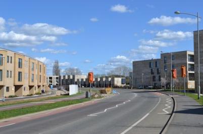 Progress with homes on Ellis Way, Addenbrooke's Road, 11 April 2015.