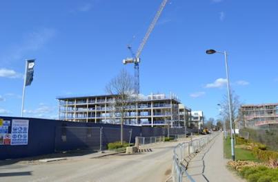 Progress with the construction of homes on the Halo development off Lime Avenue, 11 April 2015.