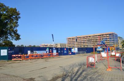 Work on the Halo development on the west side of Lime Avenue, 1 November 2015.