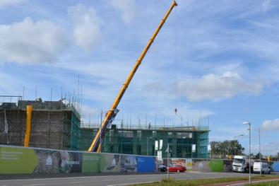 Construction work, Seven Acres area, Clay Farm. Photo: Andrew Roberts, 17 September 2012.