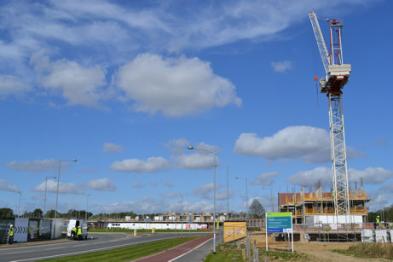 Construction work at the Addenbrooke’s Road roundabout, Clay Farm. Photo: Andrew Roberts, 17 September 2012.
