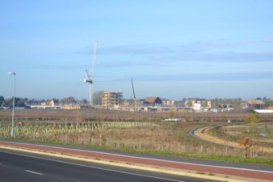 Looking across the Paragon area to the Abode development from Addenbrooke’s Road. Photo: Andrew Roberts, 6 November 2012.