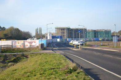 The Seven Acres development from Addenbrooke’s Road. Photo: Andrew Roberts, 6 November 2012.