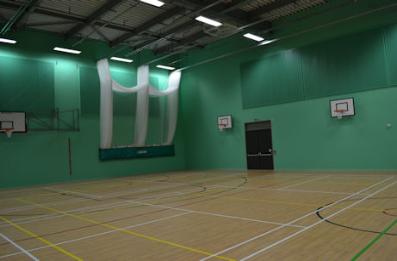 The sports hall in Trumpington Community College, Open Evening for residents. Photo: Andrew Roberts, 6 July 2016.
