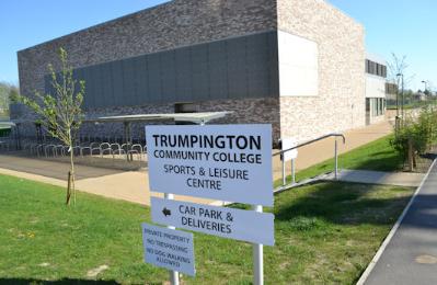 New signs at Trumpington Community College. Photo: Andrew Roberts, 9 April 2017.