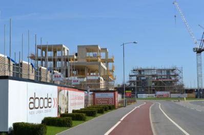 The Williams Building facing Addenbrooke’s Road, Abode development, Clay Farm. Photo: Andrew Roberts, 21 April 2013.