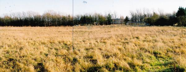 Panorama of Clay Farm from the rear of Foster Road, looking north and east from the chicken runs to the busway stop, 9 January 2011.