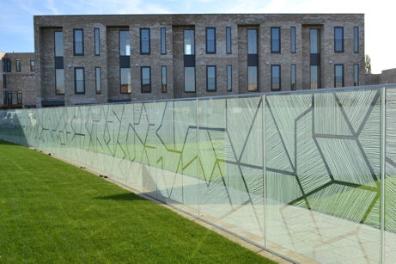 New play area and homes on Partridge Close, Skanska development, Clay Farm. Photo: Andrew Roberts, 30 October 2013.