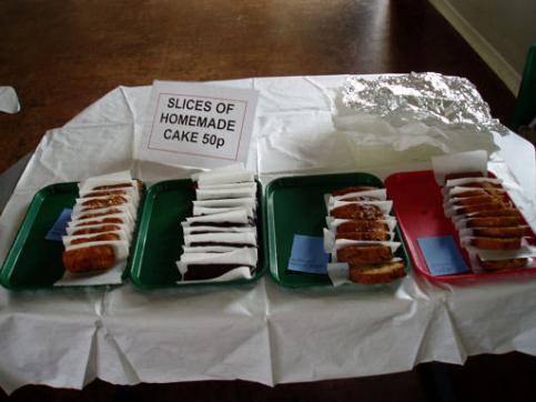 Cake ready for action, Fawcett School Fete, 30 June 2012. Photo: Jenny Blackhurst.