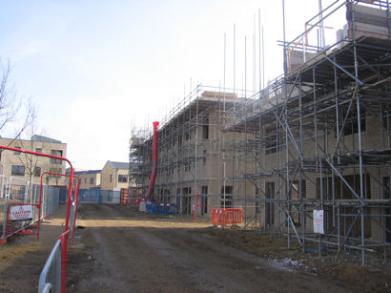 Progress with Phases 3 and 4 of the Glebe Farm development. Photo: Elizabeth Rolph, 27 February 2013.