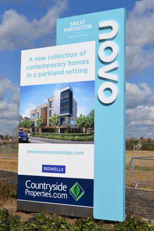 Advertising sign for the Novo development (Glebe Farm), Addenbrooke’s Road. Photo: Andrew Roberts, 19 March 2012.