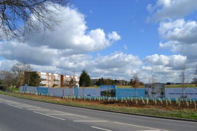 Advertising signs for the Novo development (Glebe Farm), Hauxton Road. Photo: Andrew Roberts, 19 March 2012.