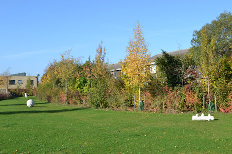 Art installations on the north green space, Glebe Farm, 1 November 2015.