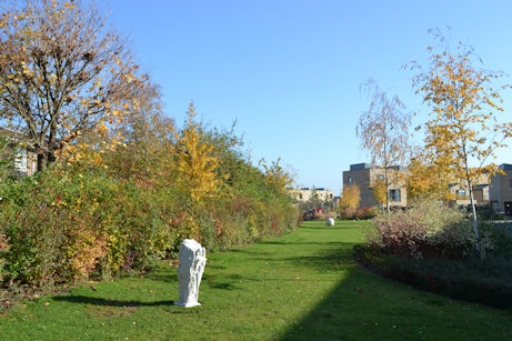 Art installations on the north green space, Glebe Farm, 1 November 2015.