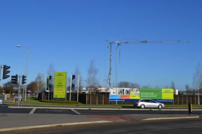 Initial construction work at the junction of Hauxton Road and Addenbrooke’s Road, Glebe Farm. Photo: Andrew Roberts, 18 November 2012.
