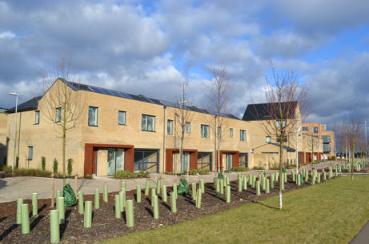The frontage of the Glebe Farm development by Addenbrooke’s Road. Photo: Andrew Roberts, 2 February 2013.