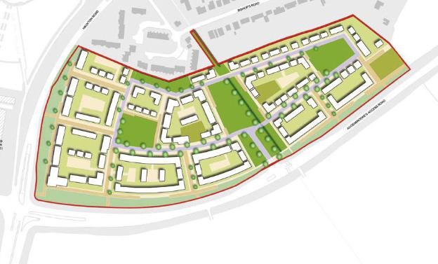 Glebe Farm Masterplan. Reproduced from the Parameter Plans by permission of Countryside Properties, March 2008.