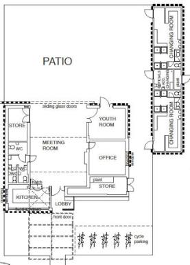 Plan of Trumpington Pavilion, 2009.