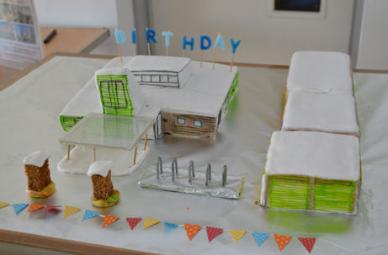 Cake decorated as the Pavilion, for the Pavilion�s 5th birthday party. Photo: Andrew Roberts, 25 October 2014.