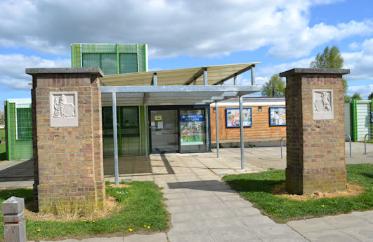 Trumpington Pavilion frontage. Photo: Andrew Roberts, 18 April 2017.