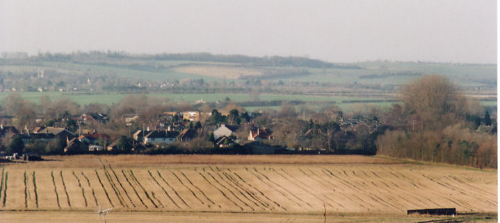 Looking across Clay Farm from Addenbrooke’s Hospital, with Hobson’s Brook and the Abode site near Shelford Road. Photo: Andrew Roberts, January 2008.
