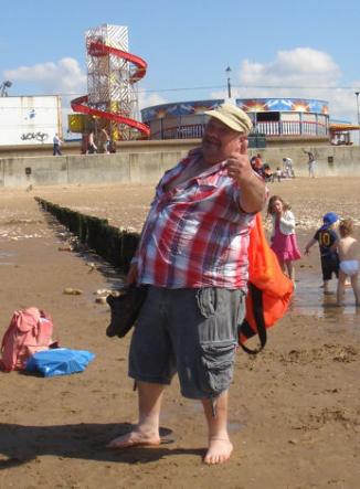 Graham Bass during the summer trip to Hunstanton organised by the Trumpington Residents’ Association, 21 July 2012. Photo: Philippa Slatter.
