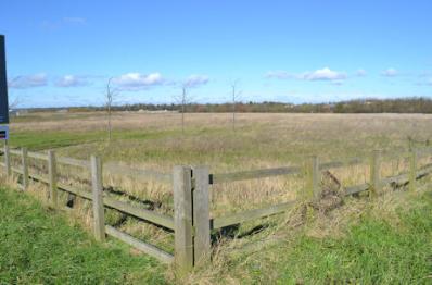 The land to be used for the final phases of the Trumpington Meadows development, Hauxton Road junction. Photo: Andrew Roberts, 4 March 2016.