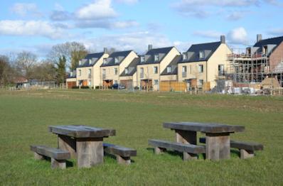 Homes on Avalon Way overlooking the Country Park, Trumpington Meadows. Photo: Andrew Roberts, 4 March 2016.
