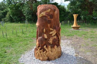 Trumpington Meadows Country Park Discovery Day: wood carving art features. Photo: Andrew Roberts, 11 June 2016.