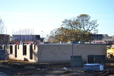Construction work near Waitrose, Trumpington Meadows, 18 November 2012