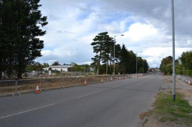 Work on the Hauxton Road junction of the Trumpington Meadows spine road. Photo: Andrew Roberts, 18 September 2011.