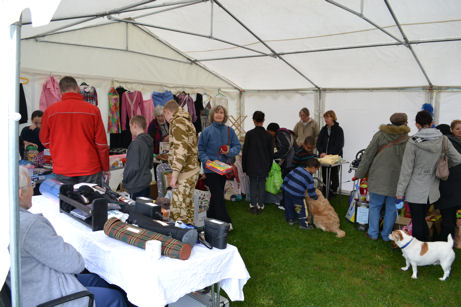 Garage Trail Sale at the Pavilion, in the marquee, 5 May 2012.