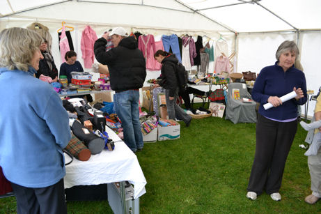 Garage Trail Sale at the Pavilion, in the marquee, 5 May 2012.