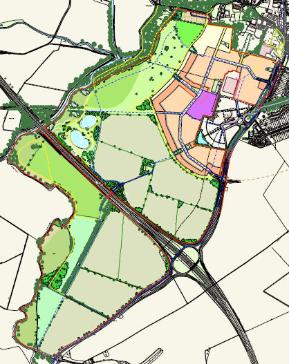Trumpington Meadows Combined Masterplan, June 2007, reproduced by permission of Grosvenor.